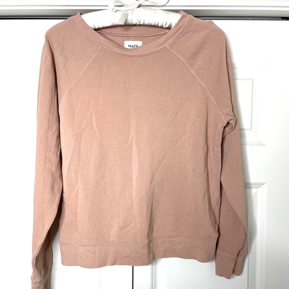 Mate the Label - Organic Terry Raglan Sweatshirt 
Color Dusty Rose - Picture 3 of 5